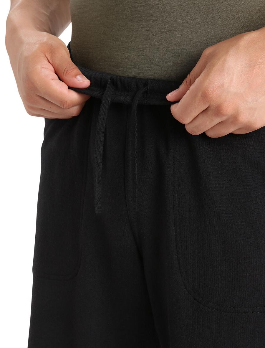 Men's Icebreaker Merino Shifter Shorts Black | CA 1839HAPK